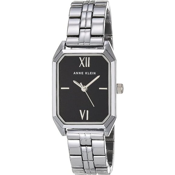 Women\'s Silver Black Stainless Steel Water Resistant Bracelet Adjustable Watch main image 8